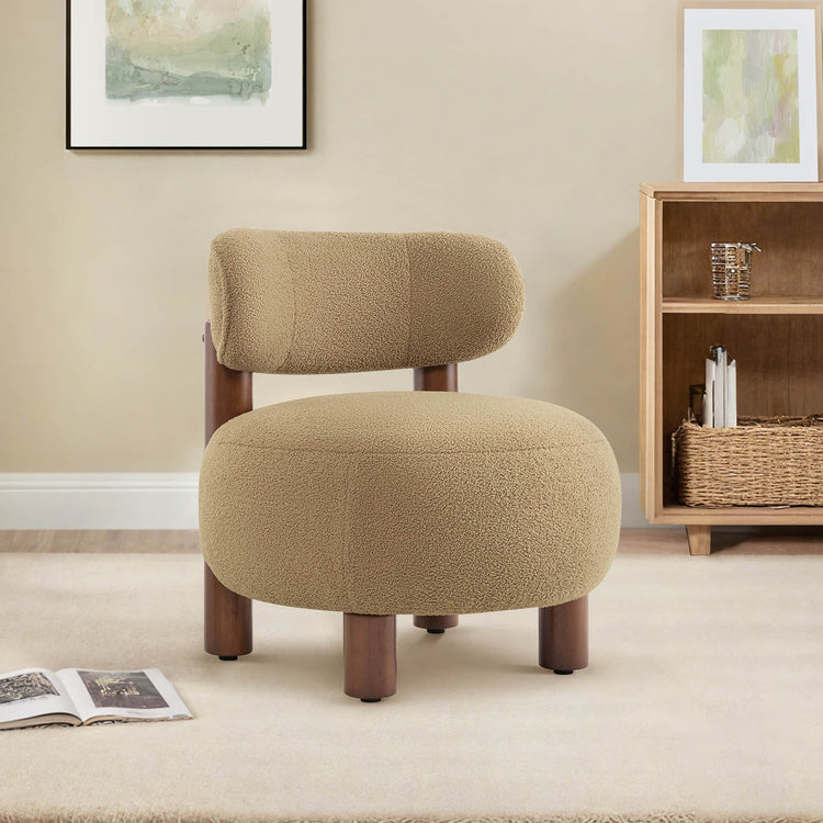 Fauteuil d'appoint Shauna Modern Plush Faux Sherpa 