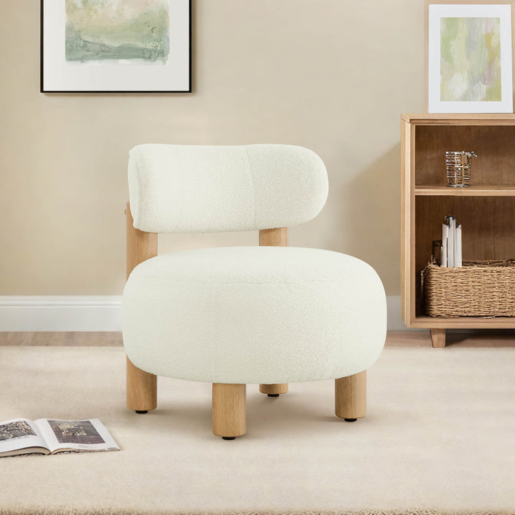 Fauteuil d'appoint Shauna Modern Plush Faux Sherpa 