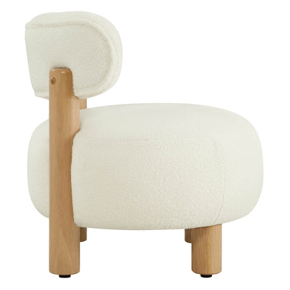 Fauteuil d'appoint Shauna Modern Plush Faux Sherpa 