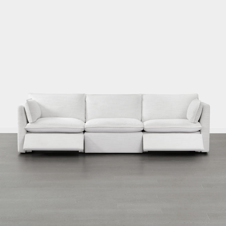 Canapé modulable Sophia Feather Power 3 pièces avec repose-pieds électriques