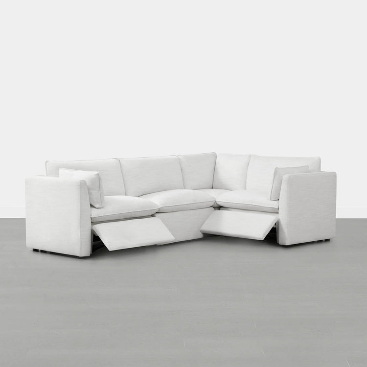 Canapé modulable Sophia Feather Power 4 pièces avec repose-pieds électriques