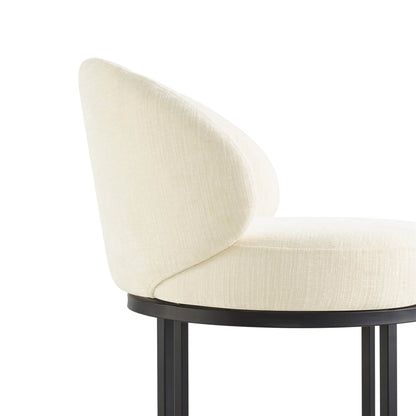 Tabouret de comptoir pivotant moderne en chenille Tanya