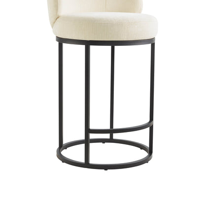 Tabouret de comptoir pivotant moderne en chenille Tanya