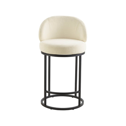 Tabouret de comptoir pivotant moderne en chenille Tanya