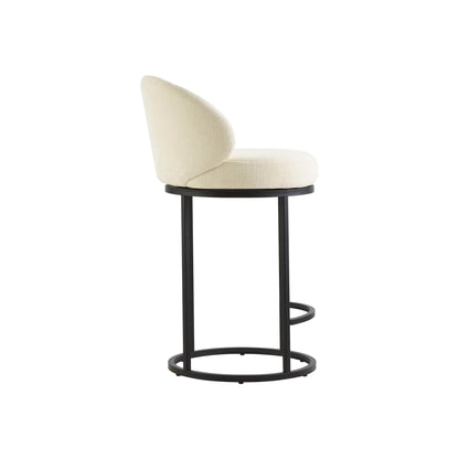 Tabouret de comptoir pivotant moderne en chenille Tanya