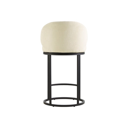 Tabouret de comptoir pivotant moderne en chenille Tanya