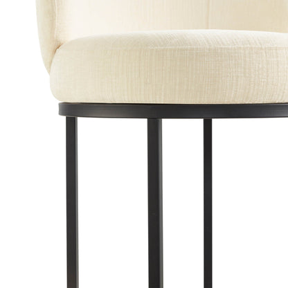 Tabouret de comptoir pivotant moderne en chenille Tanya
