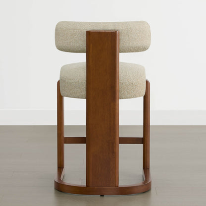 Tabourets de bar Troy Boucle en bois massif
