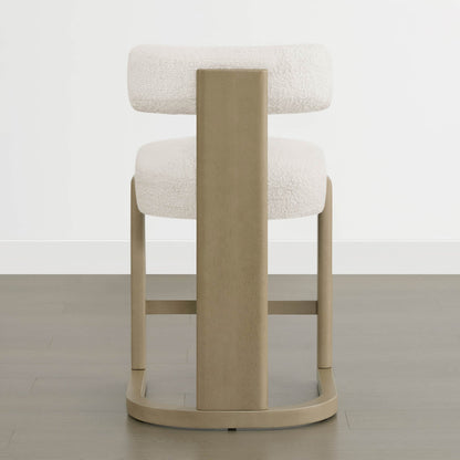 Tabourets de bar Troy Boucle en bois massif