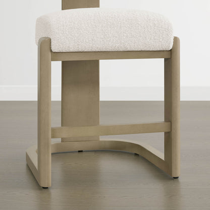 Tabourets de bar Troy Boucle en bois massif