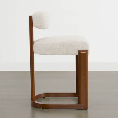 Tabourets de bar Troy Boucle en bois massif