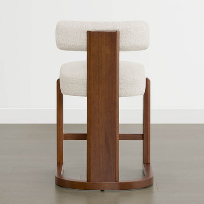 Tabourets de bar Troy Boucle en bois massif
