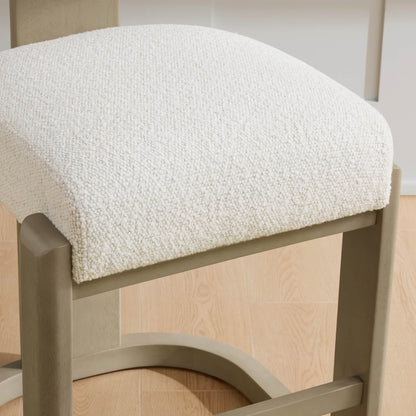 Tabourets de bar Troy Boucle en bois massif