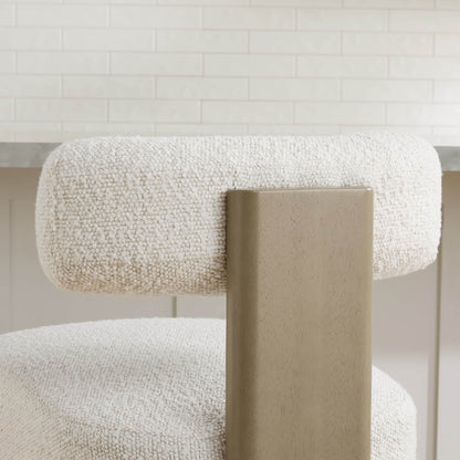 Tabourets de bar Troy Boucle en bois massif