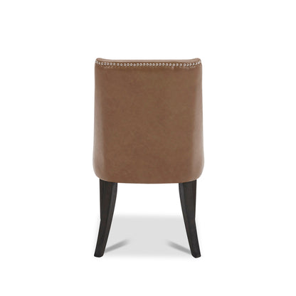 Chaise de salle à manger rembourrée Asher avec garniture cloutée (lot de 2)