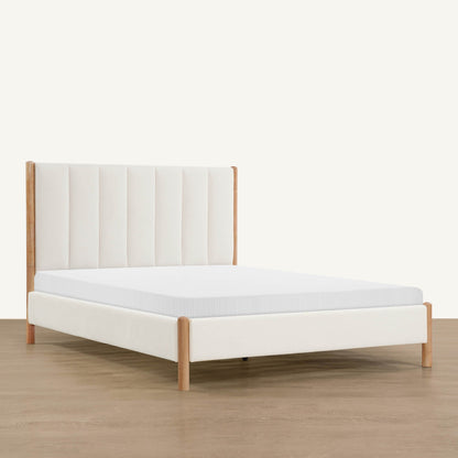 Lit plateforme contemporain rembourré Serene Queen 