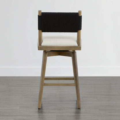 Tabouret de comptoir pivotant tissé Arcadia