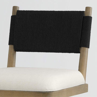 Tabouret de comptoir pivotant tissé Arcadia