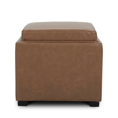 Cube Storage Ottoman - Fabric & Leather