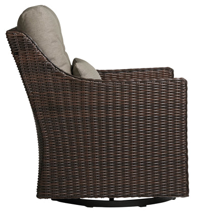 Ensemble de canapés d'extérieur en rotin Elara avec fauteuils à bascule et table basse - 5 places