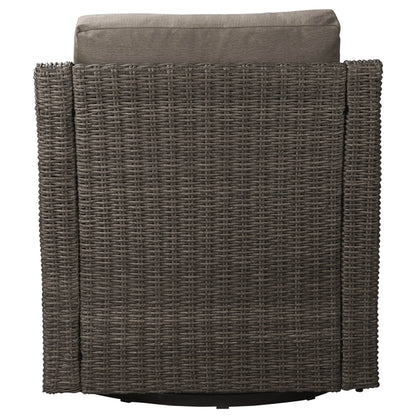 Ensemble de canapés d'extérieur en rotin Elara avec fauteuils à bascule et table basse - 5 places