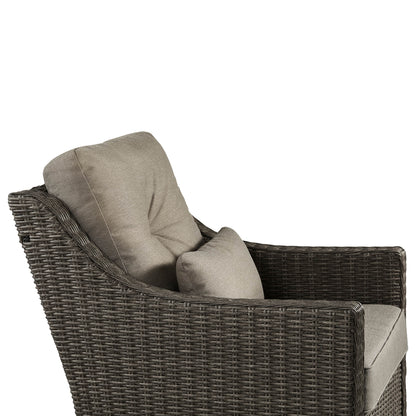 Ensemble de canapés d'extérieur en rotin Elara avec fauteuils à bascule et table basse - 5 places