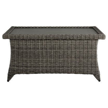 Table basse d'extérieur en rotin Elara