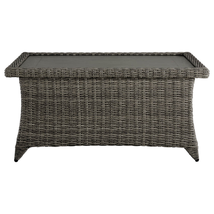 Table basse d'extérieur en rotin Elara