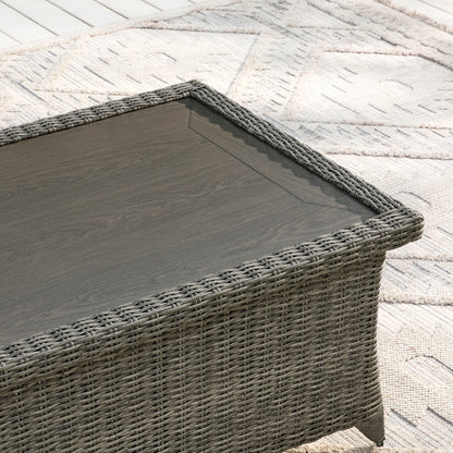 Ensemble de canapés d'extérieur en rotin Elara avec fauteuils à bascule et table basse - 5 places