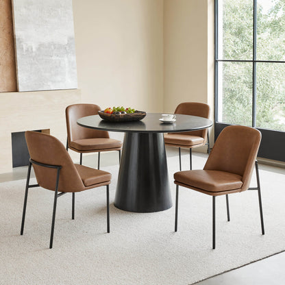 Golda Dining Chair With Metal Base