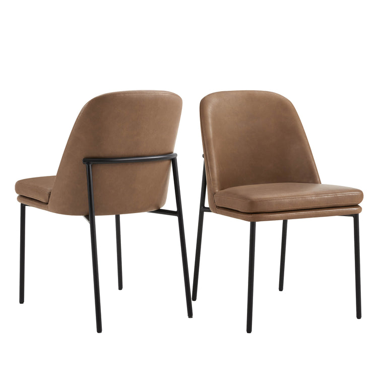 Chaise de salle à manger Golda avec base en métal