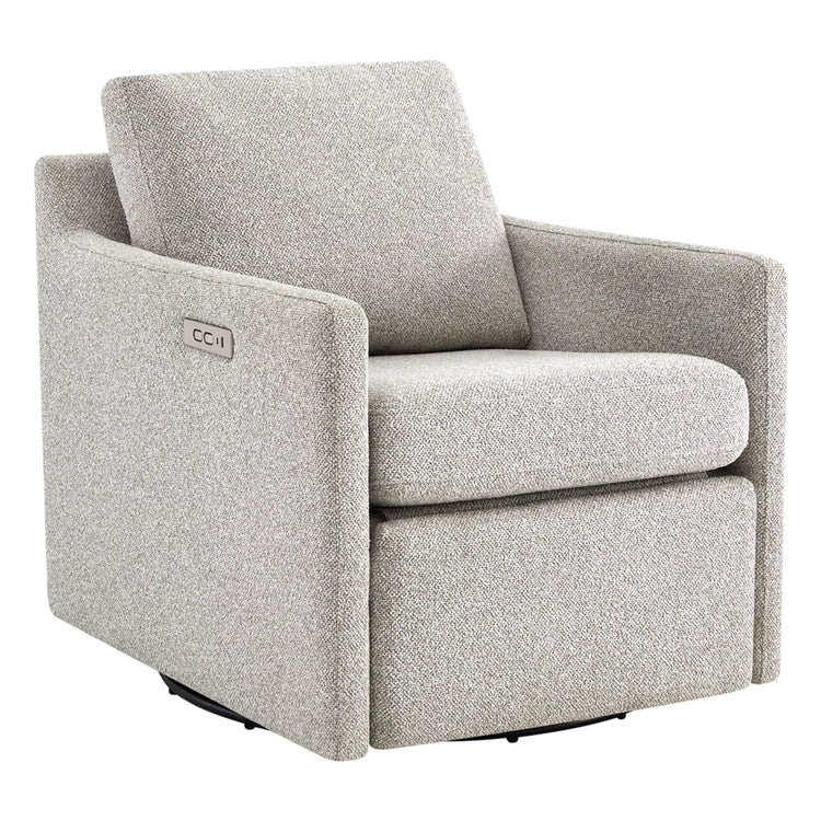 Fauteuil d'appoint pivotant Henry avec repose-pieds électriques et ports de charge