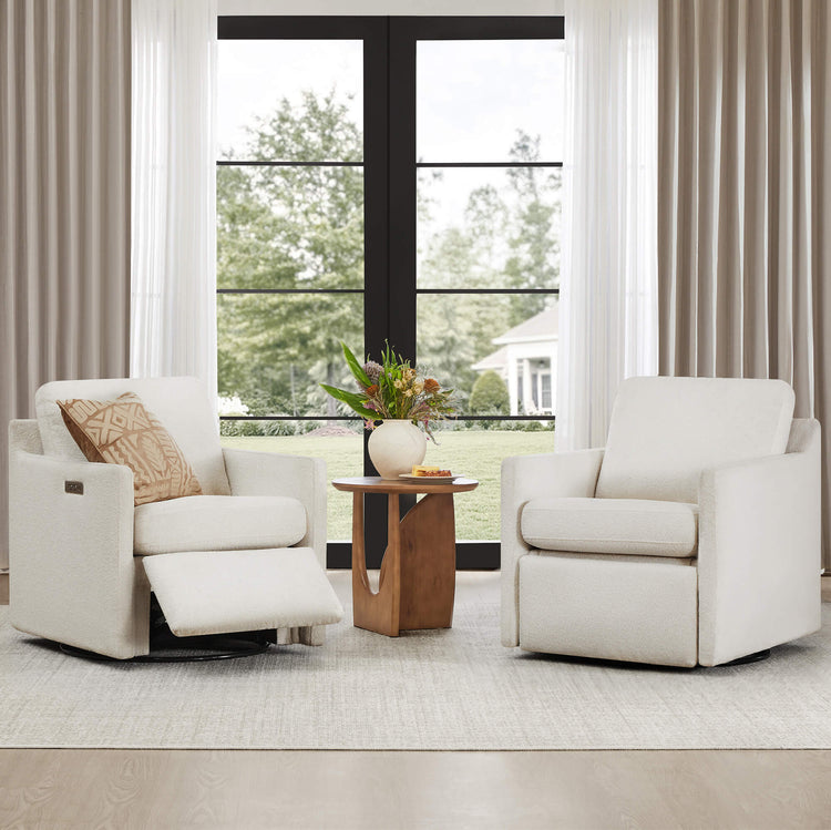 Fauteuil d'appoint pivotant Henry avec repose-pieds électriques et ports de charge