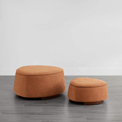 Twin Stone-shaped Storage Modern Ottoman