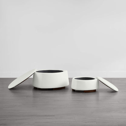 Twin Stone-shaped Storage Modern Ottoman