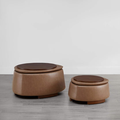 Twin Stone-shaped Storage Modern Ottoman
