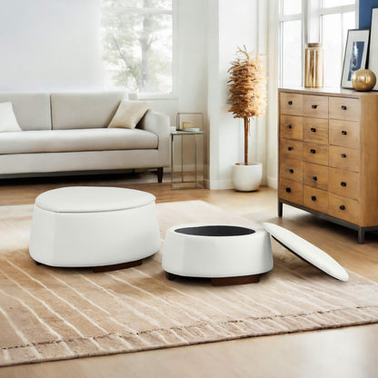 Twin Stone-shaped Storage Modern Ottoman