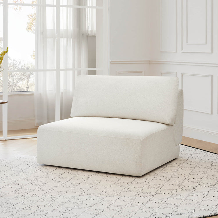 Fauteuil modulaire sans accoudoirs Grace – Design aux dimensions généreuses