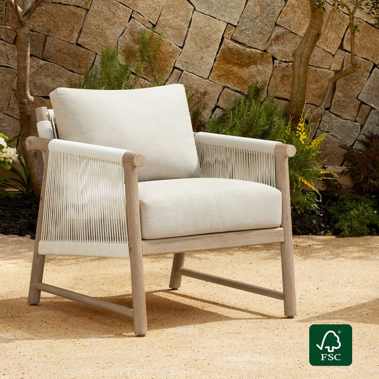 Chaise longue d'extérieur moderne en bois d'acacia Sienna