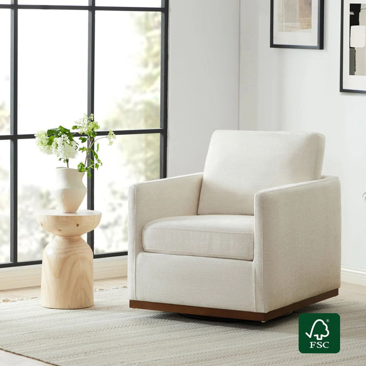 Fauteuil d'appoint pivotant moderne Henry 