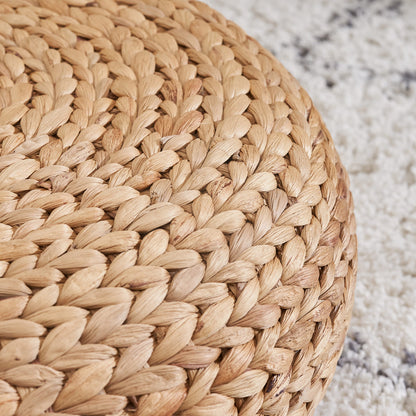 Coussin de sol tatami tissé Betty en jacinthe d'eau 