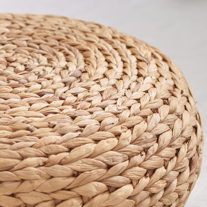 Coussin de sol tatami tissé Betty en jacinthe d'eau 