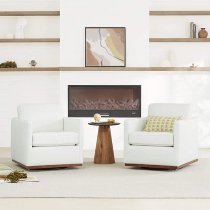 Fauteuil d'appoint pivotant moderne Henry 