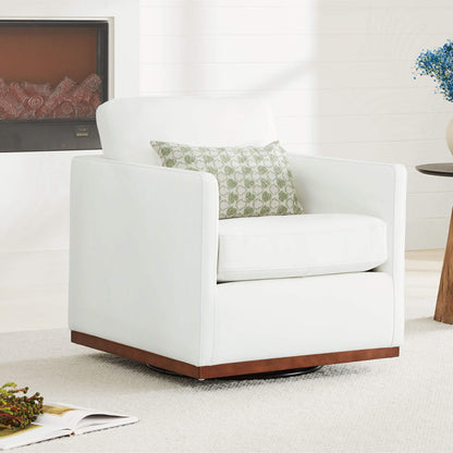 Fauteuil d'appoint pivotant moderne Henry 