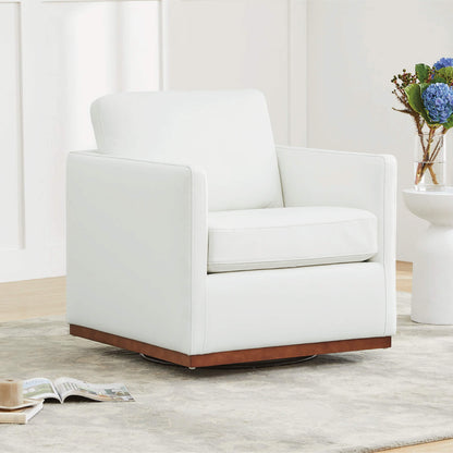 Fauteuil d'appoint pivotant moderne Henry 