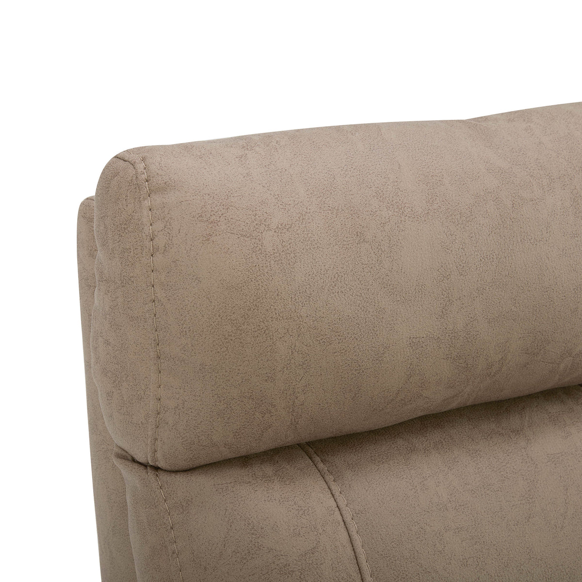 CHITA LIVING-Joy Power Swivel Recliner with Manual Headrest-Recliners-Micro Fiber-Light Brown-