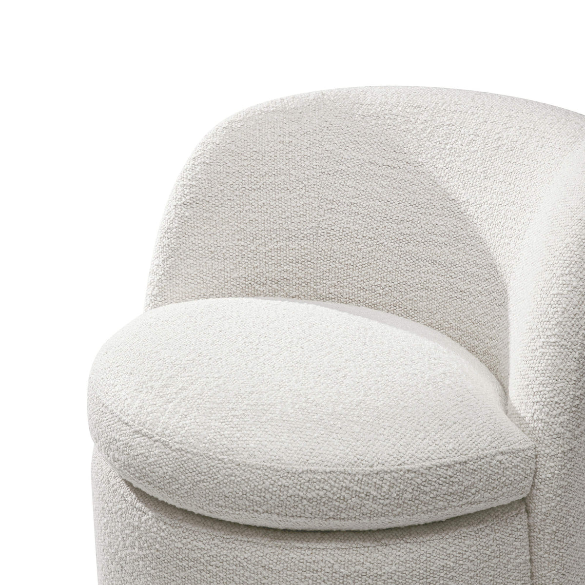 CHITA LIVING-Jolie Boucle Swivel Accent Chair-Accent Chair-Fabric-Cream-