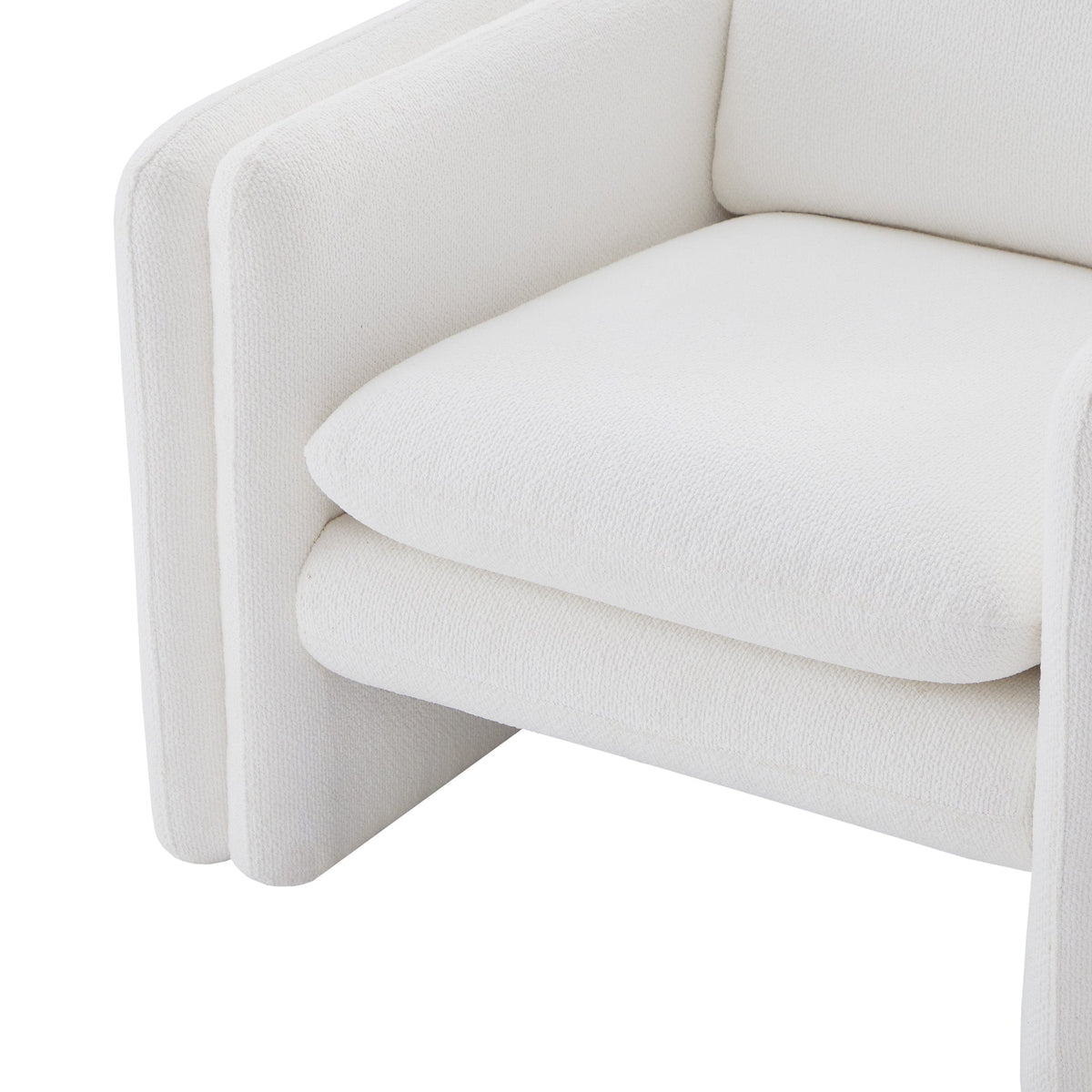 CHITA LIVING-Kallen Modern Lounge Armchair-Accent Chair-White--