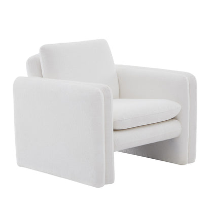 CHITA LIVING-Kallen Modern Lounge Armchair-Accent Chair-White--