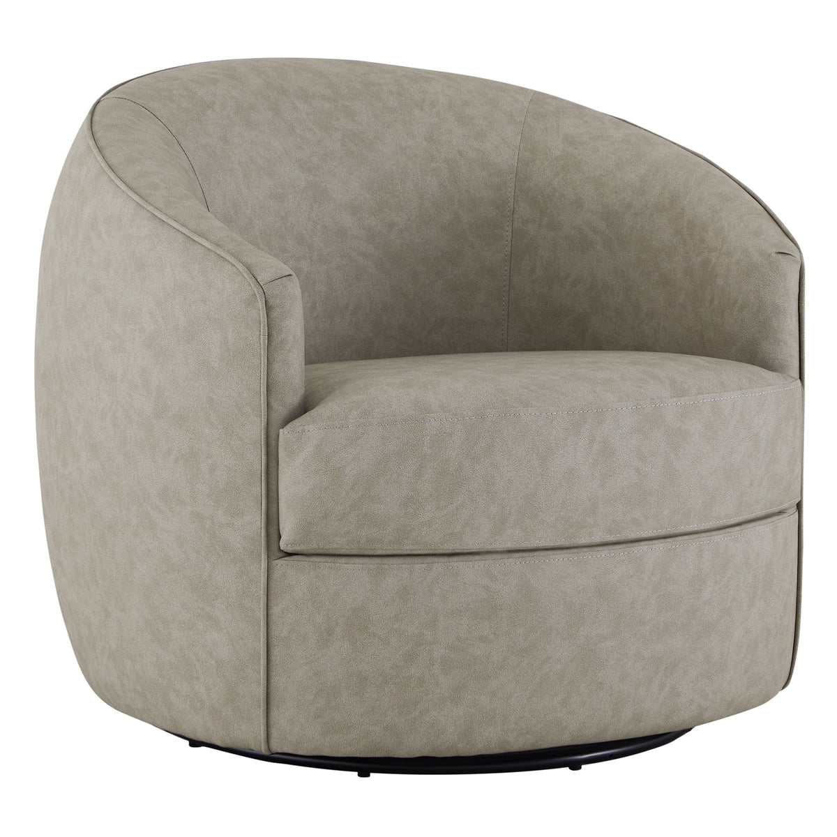 Luke Modern Swivel Accent Chair in light grey, perfect for cozy modern living spaces - CHITA Living